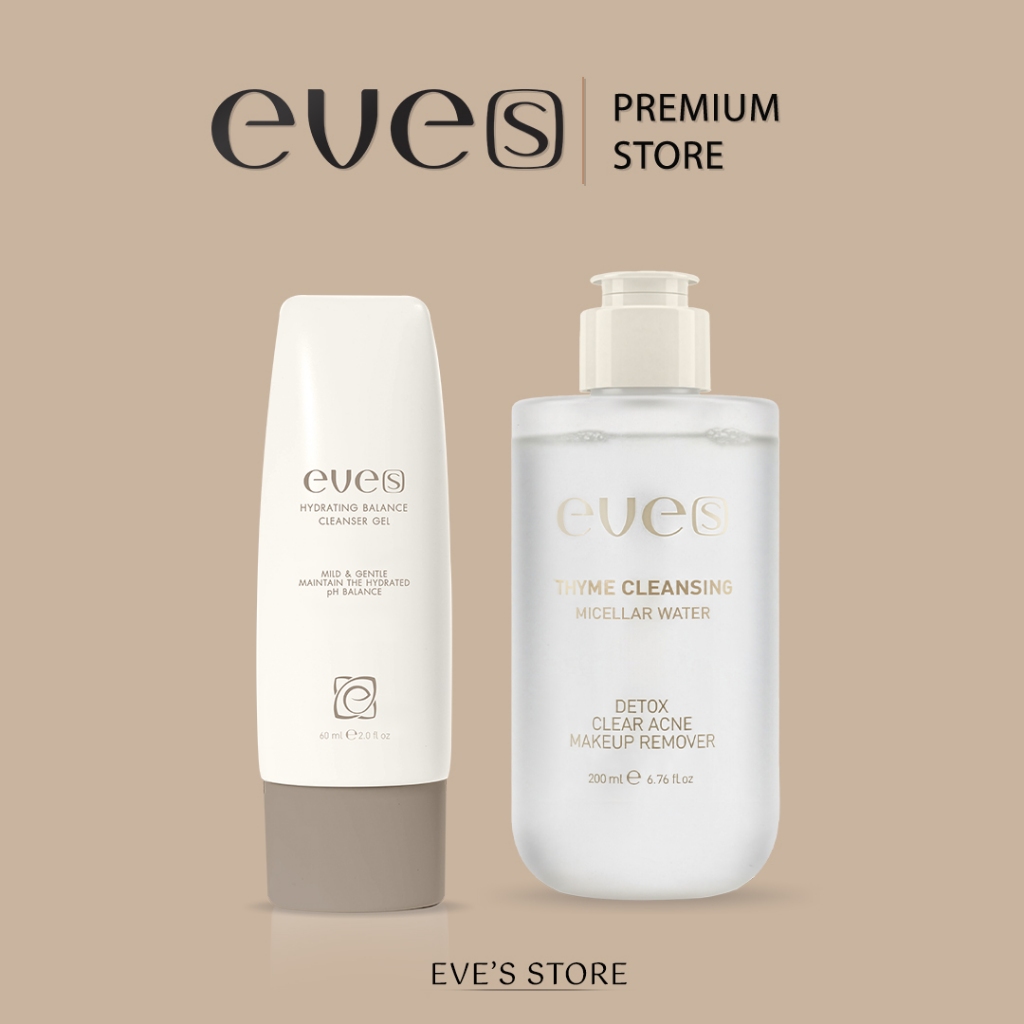 [ส่งด่วน] EVE'S ผลิตภัณฑ์ล้างเครื่องสำอาง เซตคู่ ทำความสะอาดผิวหน้า คลีนซิ่งอีฟส์ โฟมล้างหน้า ล้างเครื่องสำอาง ล้างหน้า