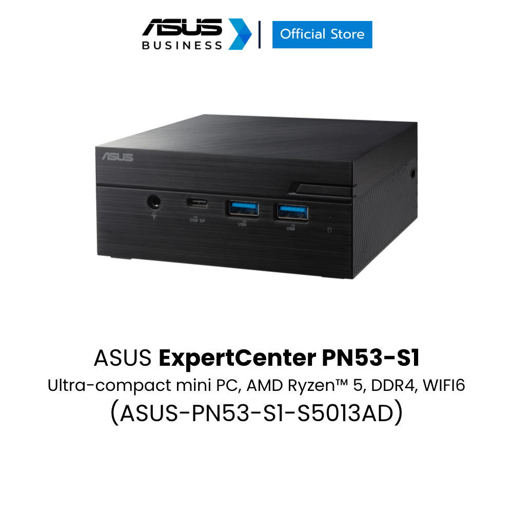 ASUS ExpertCenter PN53-S1 Ultra-compact mini PC with AMD Ryzen™5,7350U/8G,DDR4-3200/256GB,M2,SSD,WIF