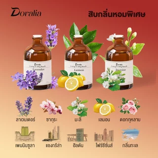 【Doralia】หอมนาน 60 วัน Doralia น้ำหอมปรับอากาศ Reed Diffuser 100 ml ก้านไม้หอม น้ำหอมติดทนนาน น้ำยาหอม อโรม่า