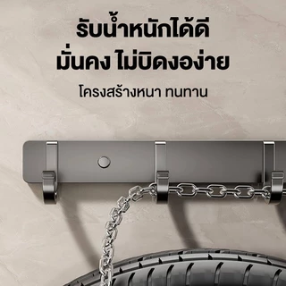 ตะขอแขวนติดผนัง ตะขอแขวนอเนกประสงค์ ราวแขวนตะขอห้องน้ำอเนกประสงค์โมเดิร์น ไม่ต้องเจาะผนัง แถมฟรีกาวตะปู กันน้ำและกันสนิม