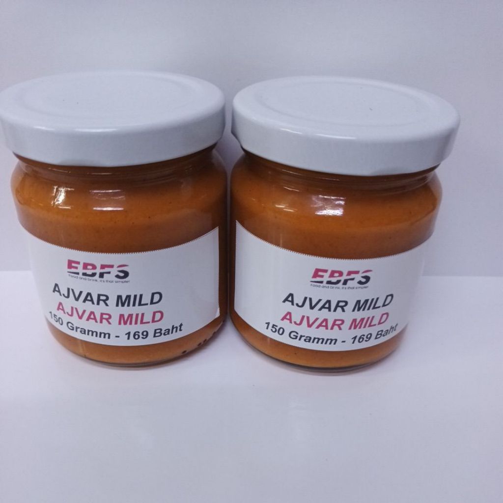 Ajvar mild home mad 150 Gramm×2 /ชอสไอวาร์ โฮมแมท 150 กรัมในขวดแก้วขนาด 200 มิลิตร์ ขายแพ็คคู่