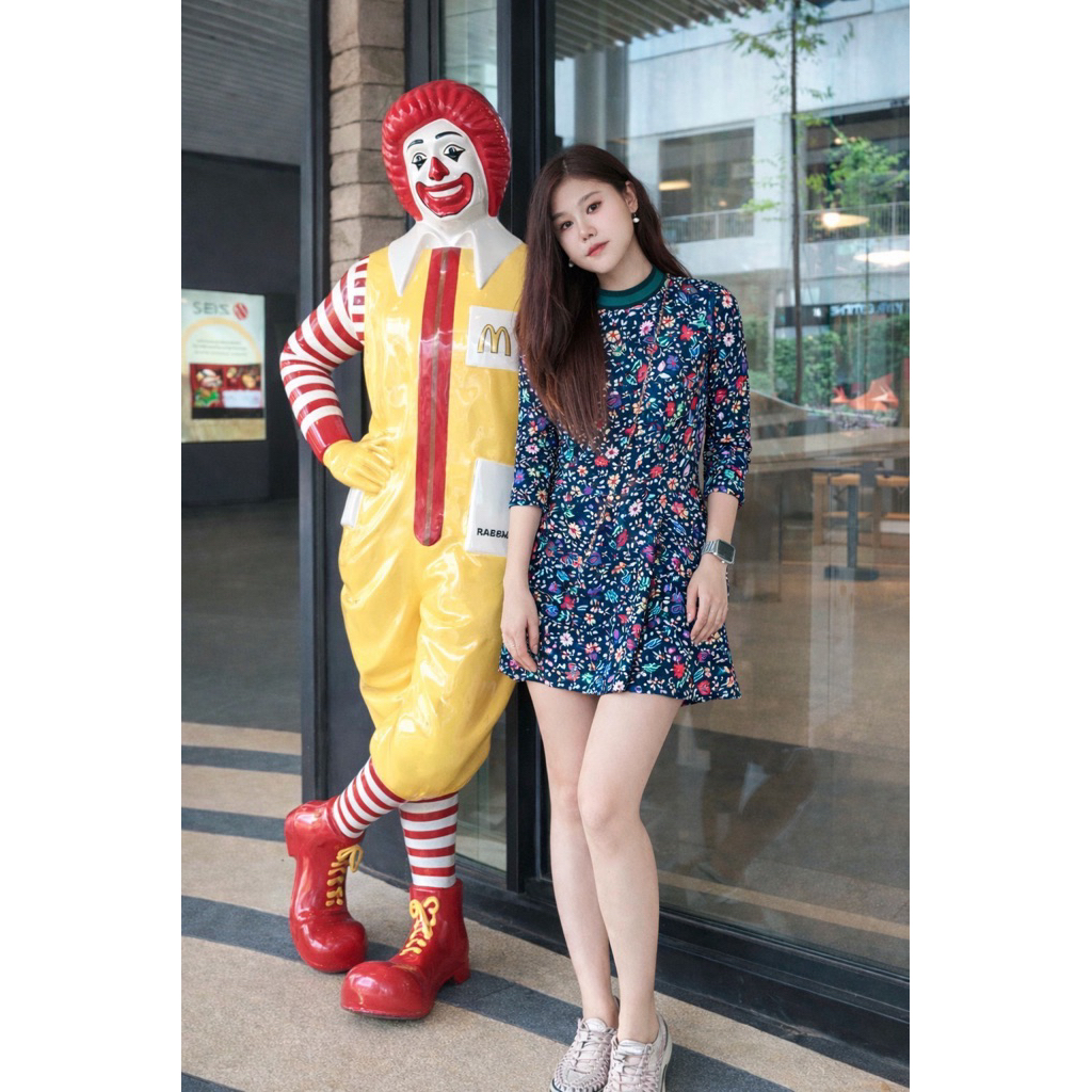 🌈MINI DRESS 👗งานชนช้อป ZARA มินิเดรสลายดอก งานนำเข้า ป้าย YPY งานสวย💕