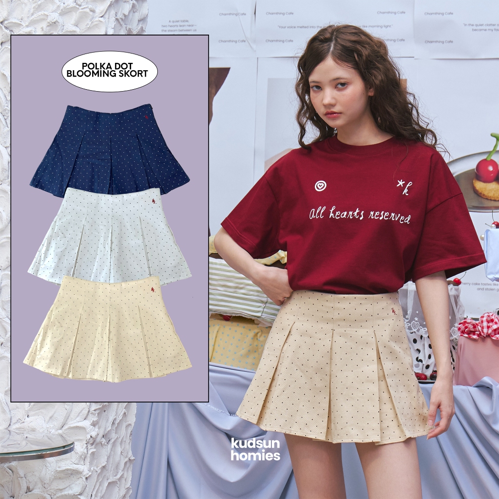 Kudsun Official - Blooming Skort (Polka Dot) กระโปรงกางเกง