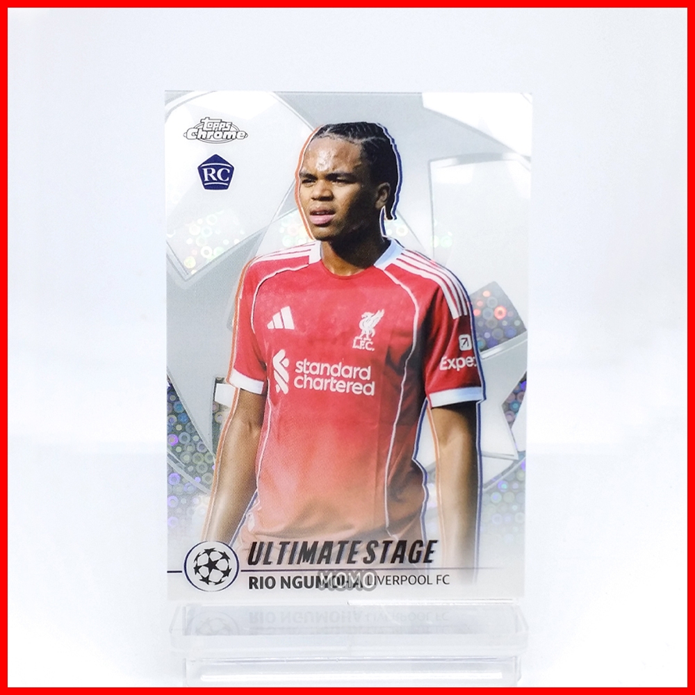 การ์ดบอล ลิเวอร์พูล Rio Ngumoha RC 2026 Topps UCC Insert Ultimate Stage Chrome Liverpool