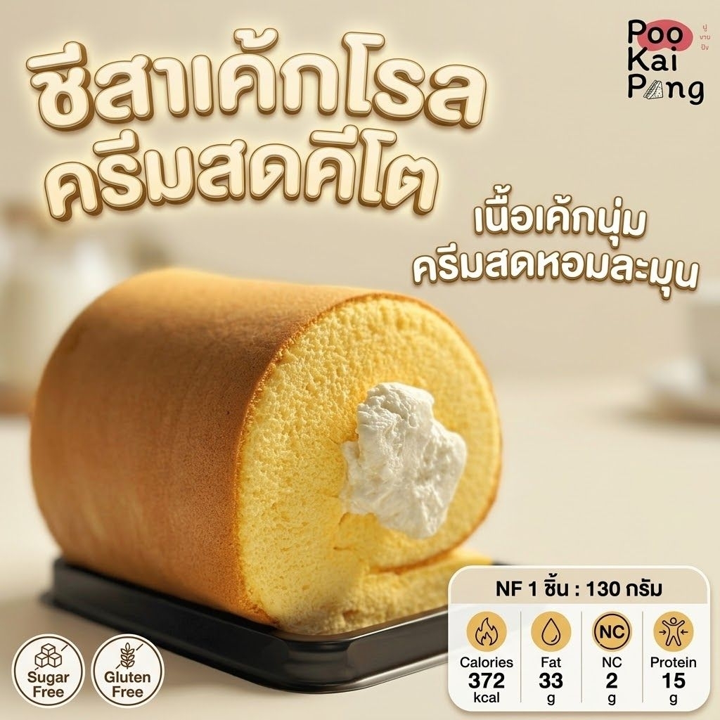 KETO ชีสเค้กโรลคีโตหลากรสทั้งคาวและหวาน เบาหวานทานได้ ไม่มีกลูเต็น ชิ้นใหญ่ไม่แพงอร่อยเหมือนเค้กปกติ