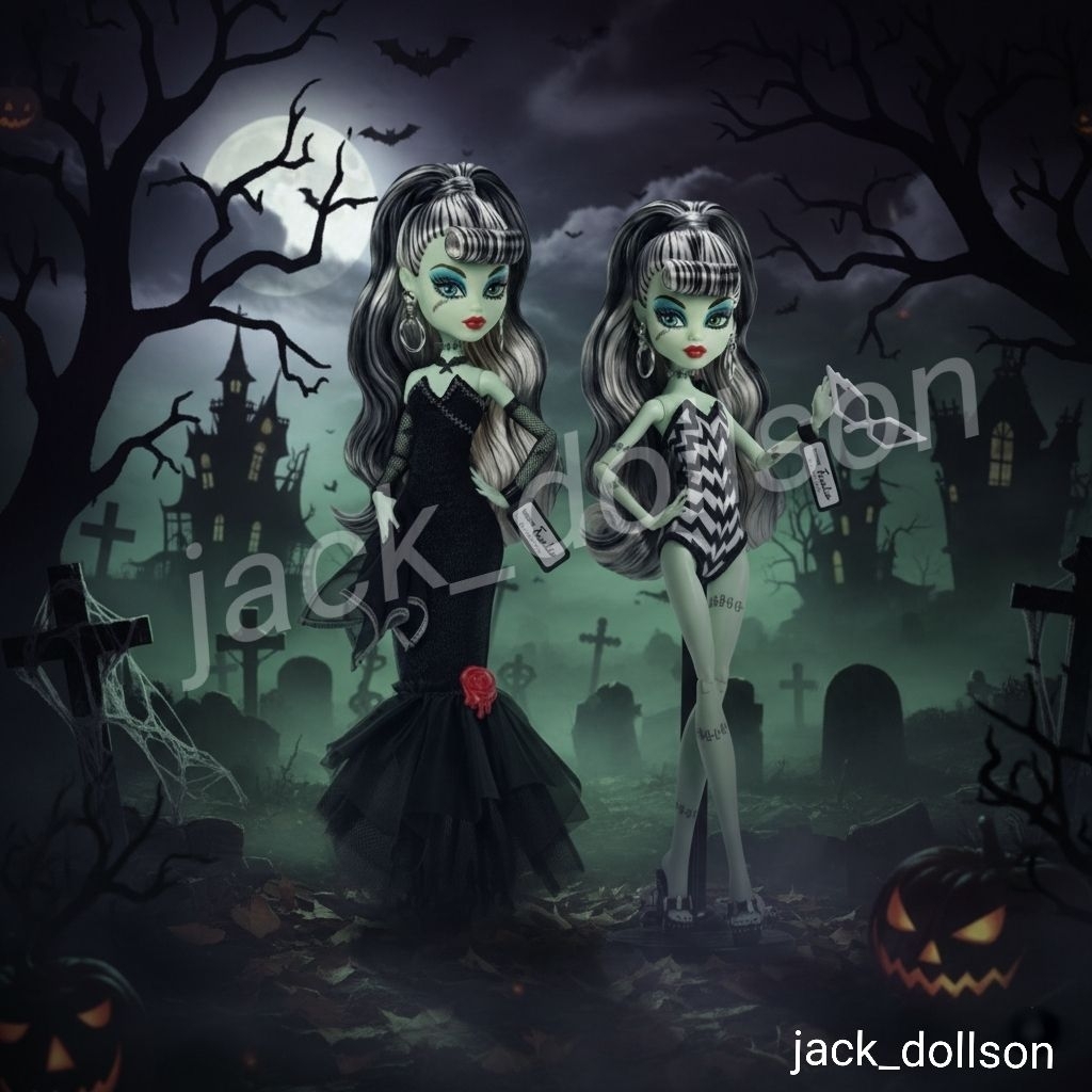 Monster High x Barbie Frankie Stein Doll ขายตุ๊กตามอนสเตอร์ไฮ รุ่นคอลแลปกับบาร์บี้ งานสวย น่าสะสม พร