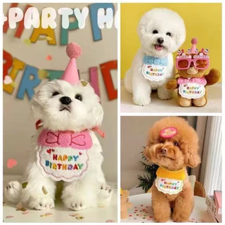 🍰🐶🐱🎂ชุดวันเกิดสัตว์เลี้ยง สำหรับสุนัขและแมว สีสันสดใส จัดส่งรวดเร็วภายในประเทศจากประเทศไทย📦