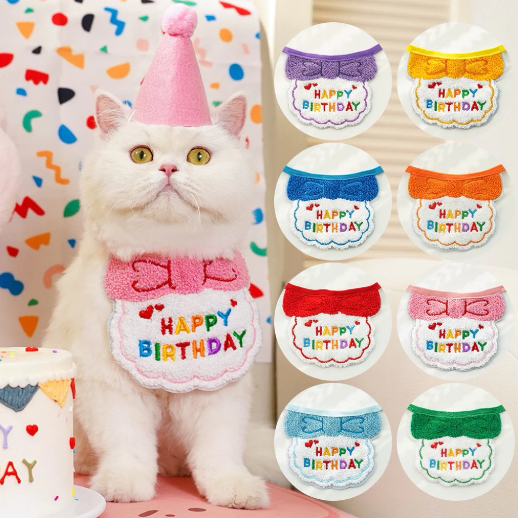 🍰🐶🐱🎂ชุดวันเกิดสัตว์เลี้ยง สำหรับสุนัขและแมว สีสันสดใส จัดส่งรวดเร็วภายในประเทศจากประเทศไทย📦