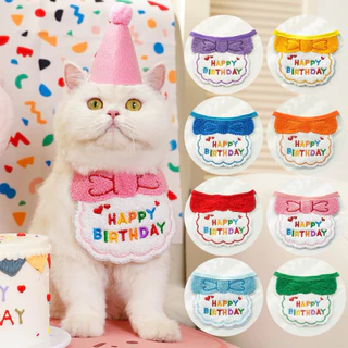 🍰🐶🐱🎂ชุดวันเกิดสัตว์เลี้ยง สำหรับสุนัขและแมว สีสันสดใส จัดส่งรวดเร็วภายในประเทศจากประเทศไทย📦