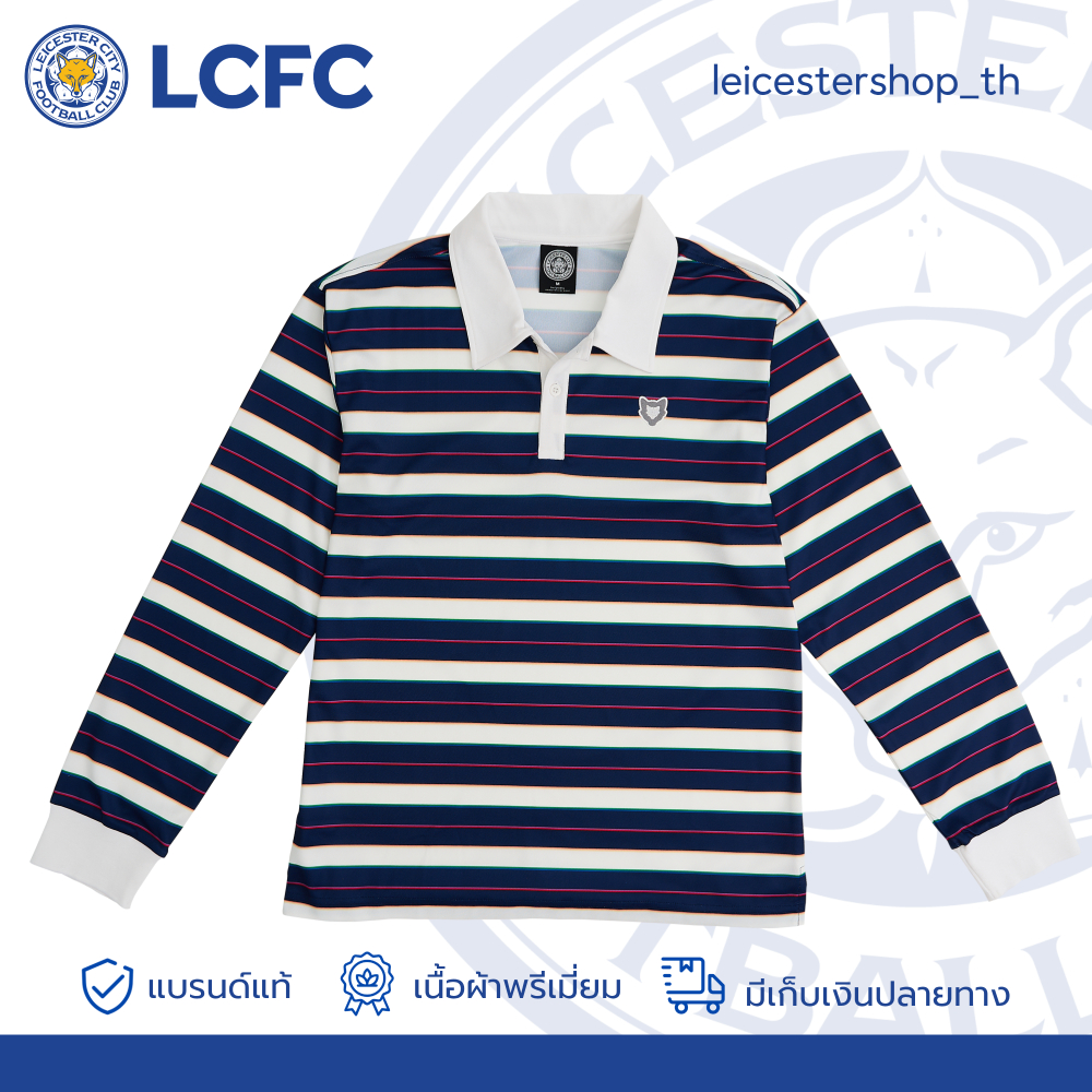 LCFC เสื้อยืด รุ่น Pride Long Sleeve Polo สีน้ำเงินกรมท่า