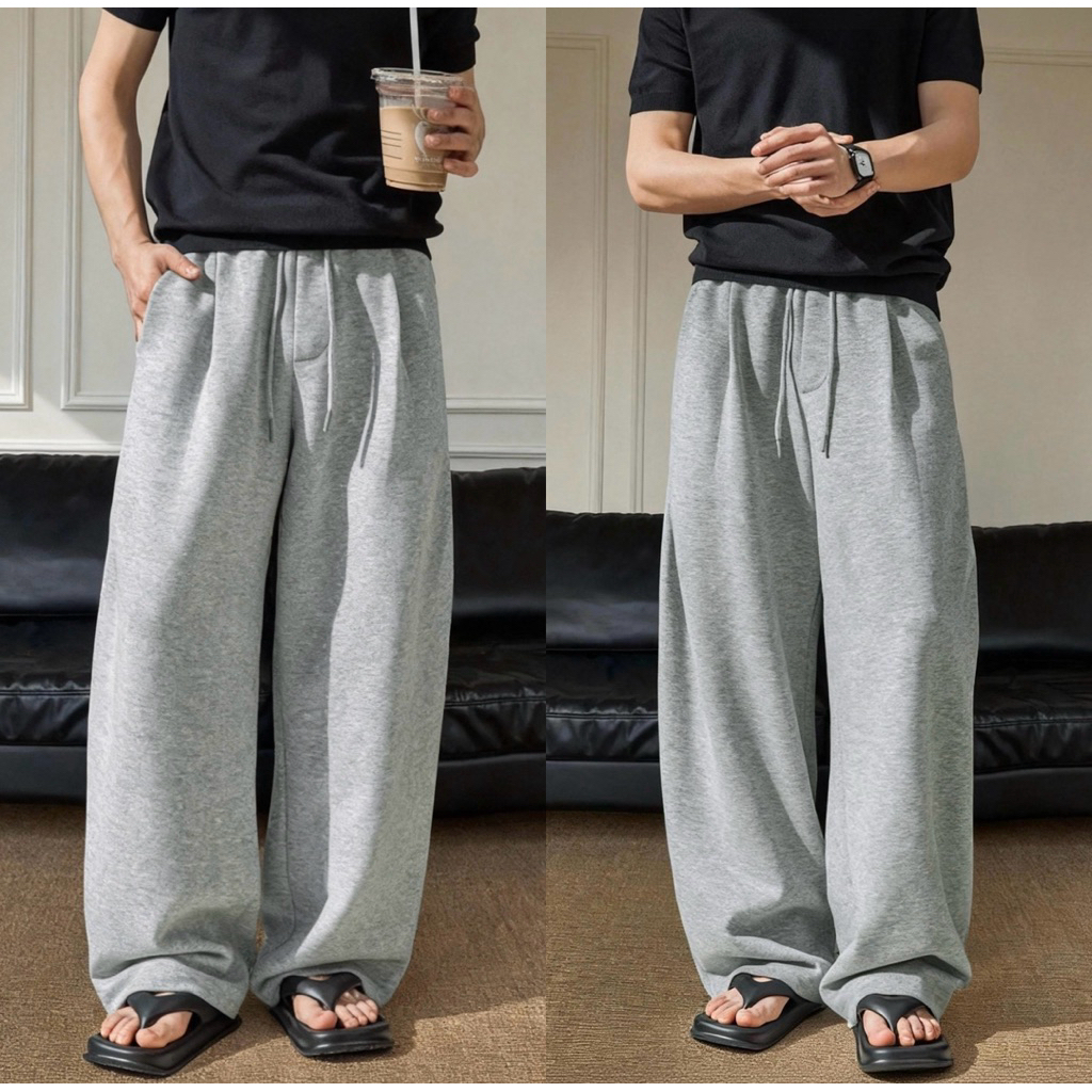 Inyourstyles.brand Relaxed Sweatpants กางเกงวอร์มทรงกระบอกใหญ่ เอวยางยืด