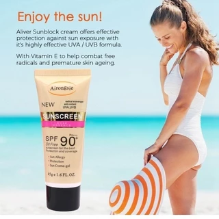 VIVX ครีมกันแดดผสมรองพื้น SPF90 PA+++ซึมไว ไม่มัน ไม่อุดตัน สำหรับผิวแพ้ง่าย กันแดดทาหน้า ขนาด45 กรัม