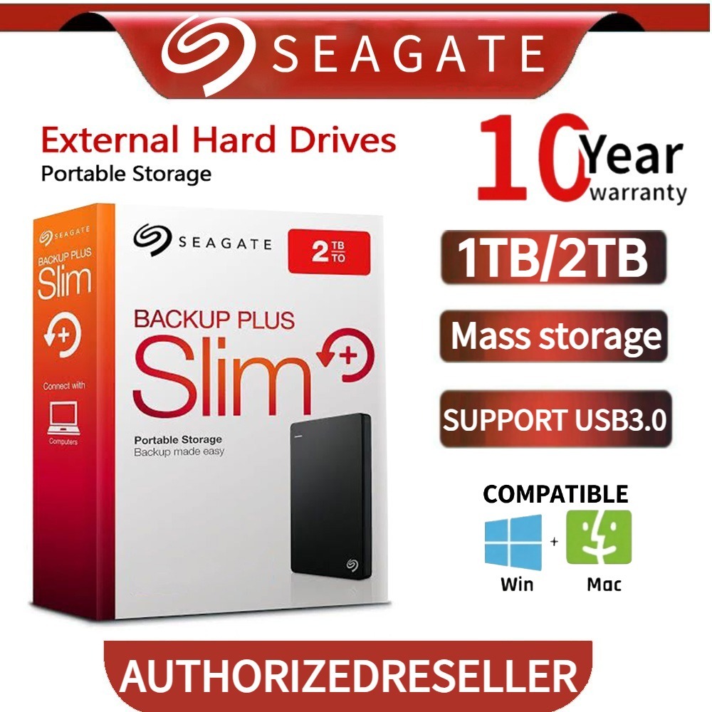 （การจัดส่งที่รวดเร็ว）Seagate external harddisk 1TB 2TB ดิสก์ USB3.0 แบบพกพาขยาย 2.5 ฮาร์ดดิสก์