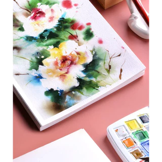 กระดาษสีน้ำเนื้อไม้ 100% สีน้ํา 300 กรัม 32K / 16K / A4 / 8K สําหรับวาดภาพระบายสี 20 ชิ้น