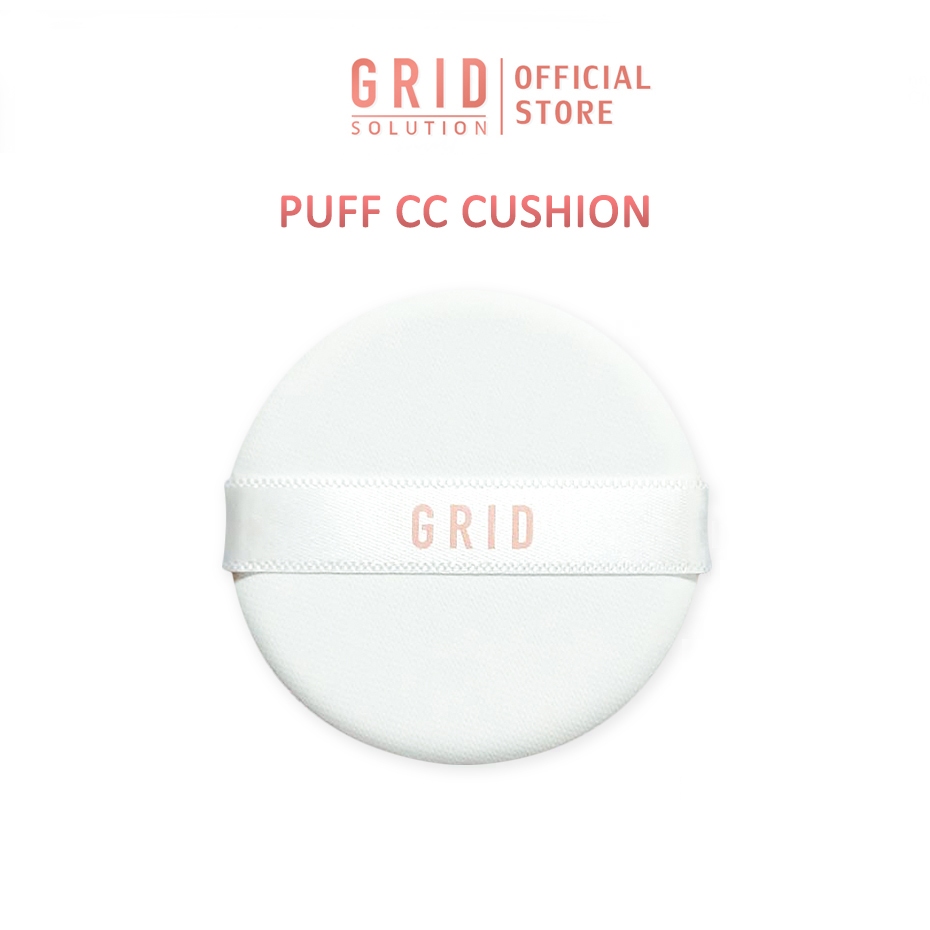 GRID Solution Puff  กริด พัฟ คุชชั่น 1 ชิ้น แถบขาว