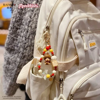(ลิขสิทธิ์แท้) สายคล้องมือถือ พวงกุญแจ Monchhichi มอนชิชิ ที่ห้อยกระเป๋า