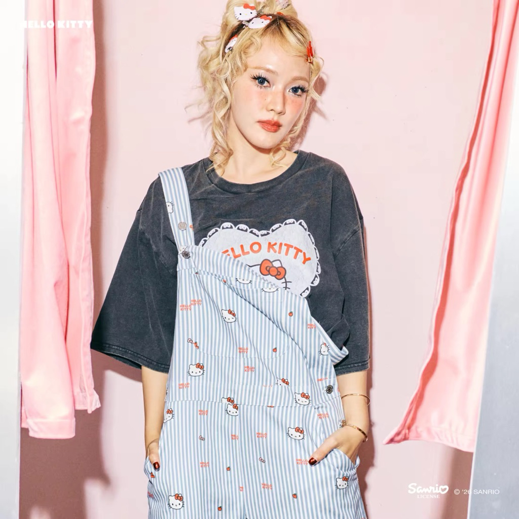 lookbooklookbook jane jumpsuits Hello Kitty blue stripe club