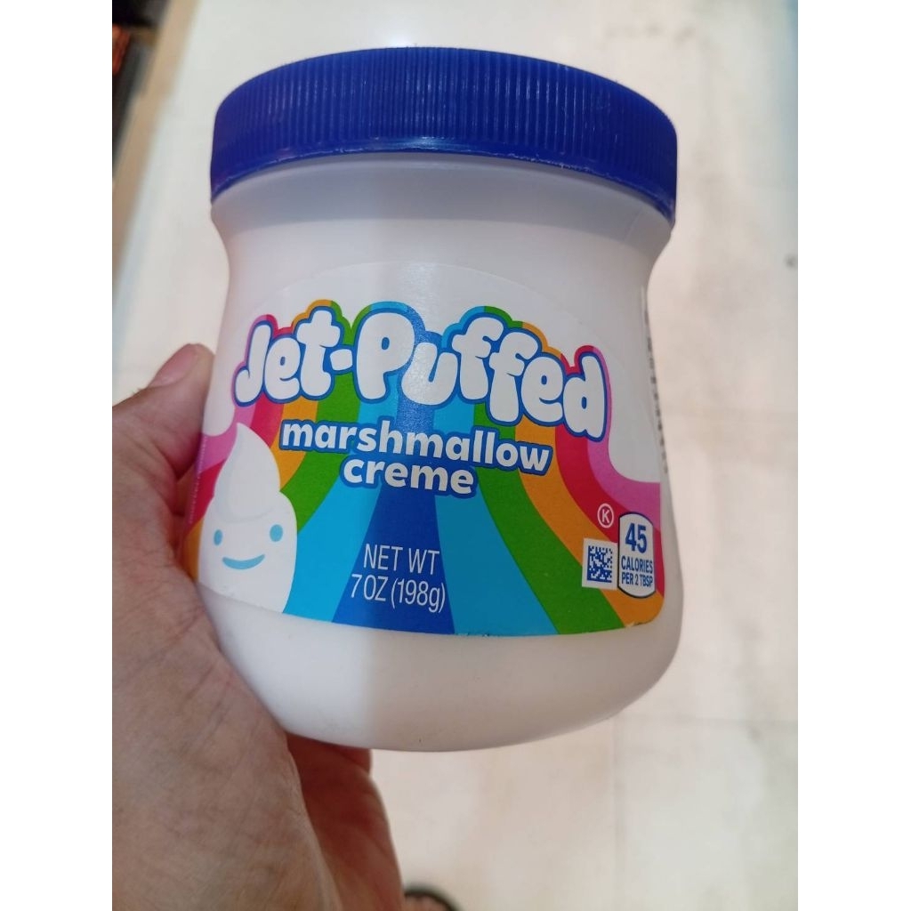 Kraft Jet Puffed Marshmallow Cream  สำหรับ แต่งหน้า ขนมปัง และ ไอศครีม  คราฟท์ 198 กรัม