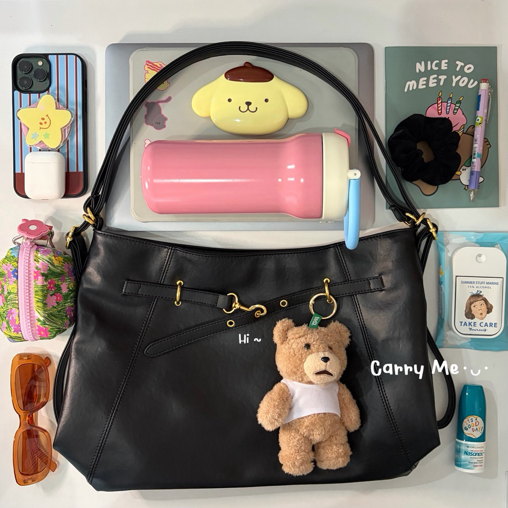 Carry Me･ᴗ･ | (พร้อมส่ง) กระเป๋าหนัง PU พรีเมี่ยม นุ่ม เบา สะพายได้ 3 แบบ (ข้าง,cross,เป้) ใส่ ipad 