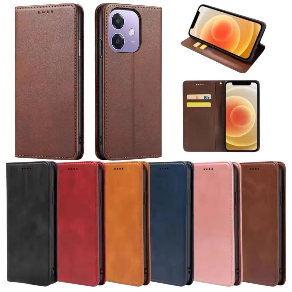 เคสฝาพับ กระเป๋าหนัง เปิดปิด สำหรับ OPPO A3 A3X A3Pro A5 A5I A5X A5Pro เคสกันกระแทก มีช่องใส่บัตร
