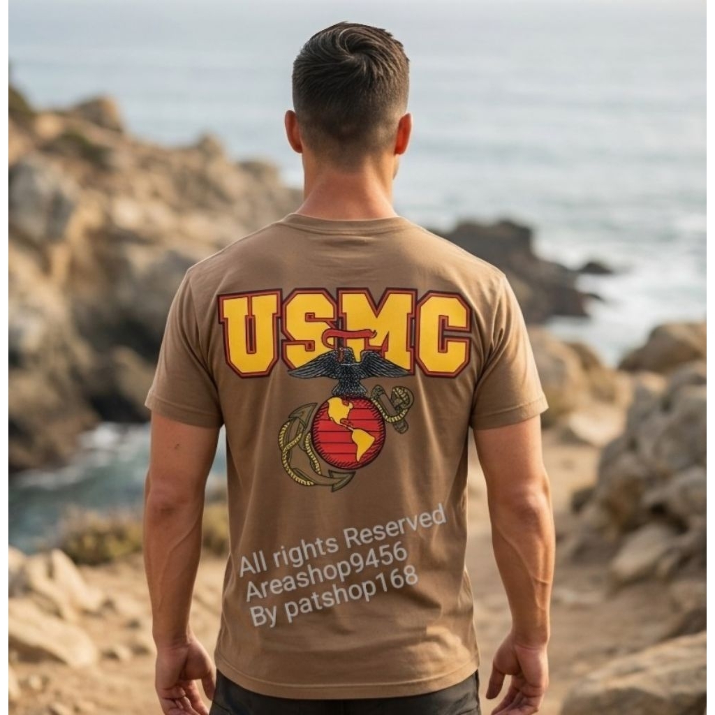 เสื้อซับในทหาร สีน้ำตาล t-shirt soffe usmc
