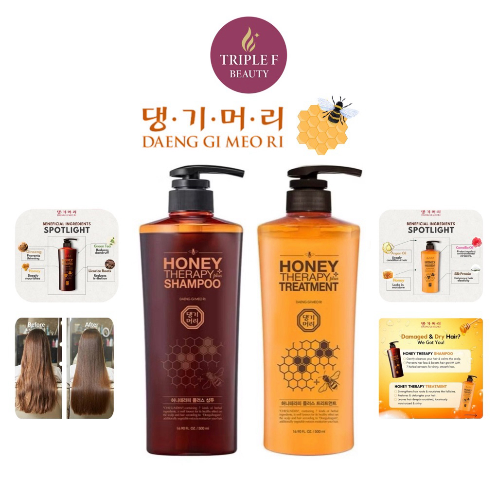 ⭐️พร้อมส่ง|แท้100%⭐️Honey Therapy Plus Shampoo /Honey Therapy Theatment 500ml
