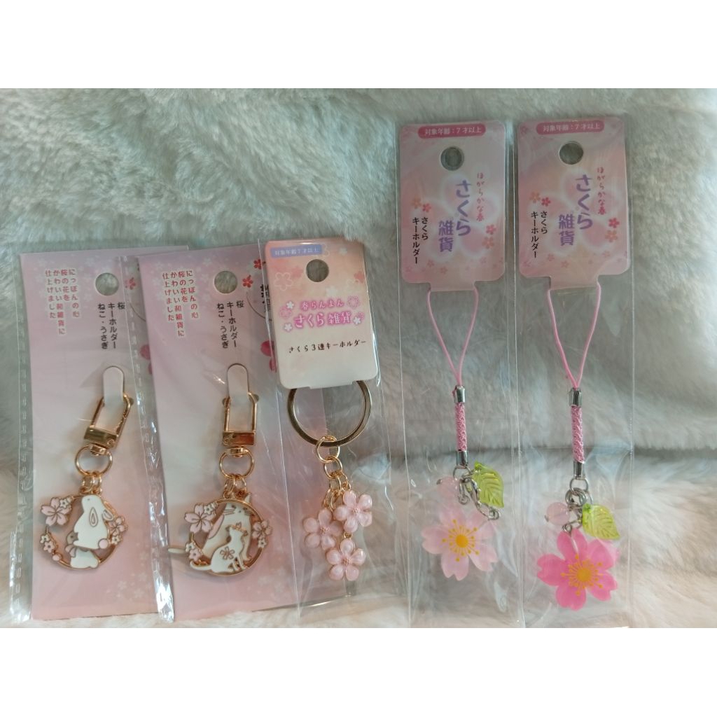 🇯🇵 สายคล้องกุญแจหรือสายคล้องโทรศัพท์ (จี้ถอดได้) ฤดูกาล Sakura 🌸 นำเข้าจากญี่ปุ่นแท้100%✅