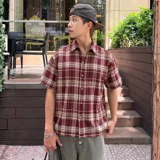 Karants เสื้อเชิ้ตผ้าสักหลาด Cropped Boxy ตกแต่งด้วยขอบโลหะเรียบ สำหรับผู้ชายและผู้หญิง Unisex - KR268