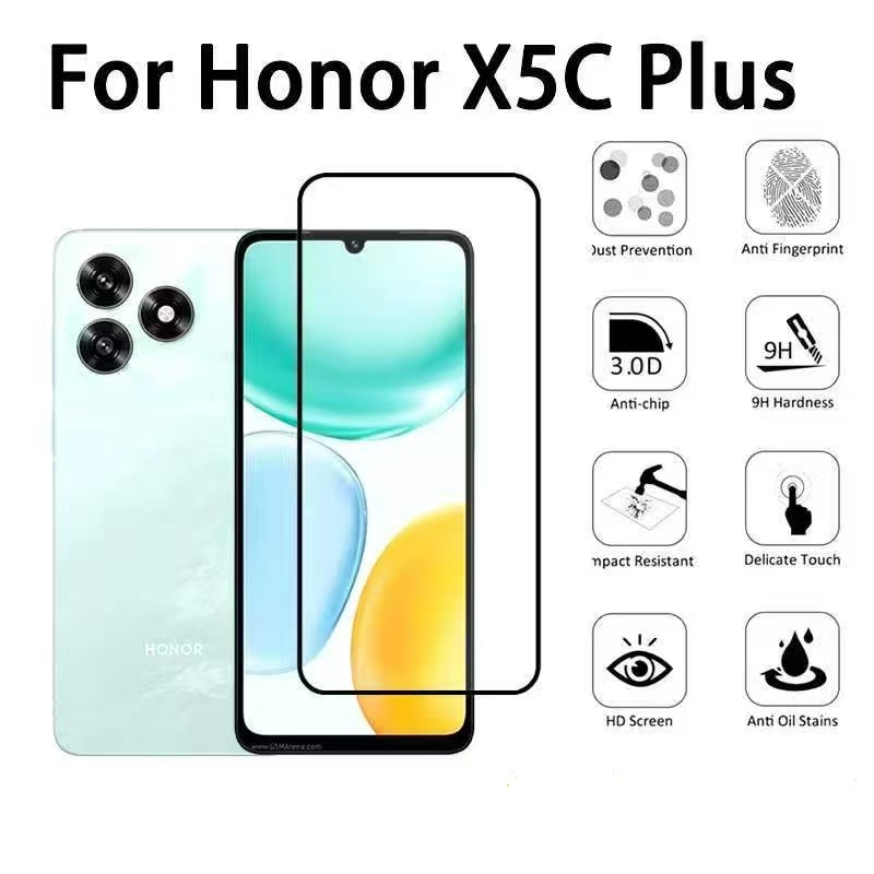 Honor X5c/Honor X5c Plus(ส่งในไทย)ฟิล์มกระจกเต็มจอHONOR X5C/HONOR X5C Plusตรงรุ่น