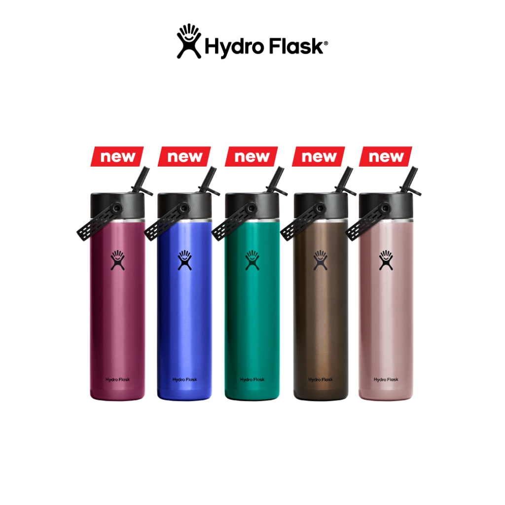 HYDRO FLASK กระติกน้ำสูญญากาศ รุ่น WIDE MOUTH WITH FLEX STRAW LID TRAIL 24 OZ กระบอกน้ำ เก็บอุณหภูมิ เก็บความเย็น ของแท้ – โปรปัง
