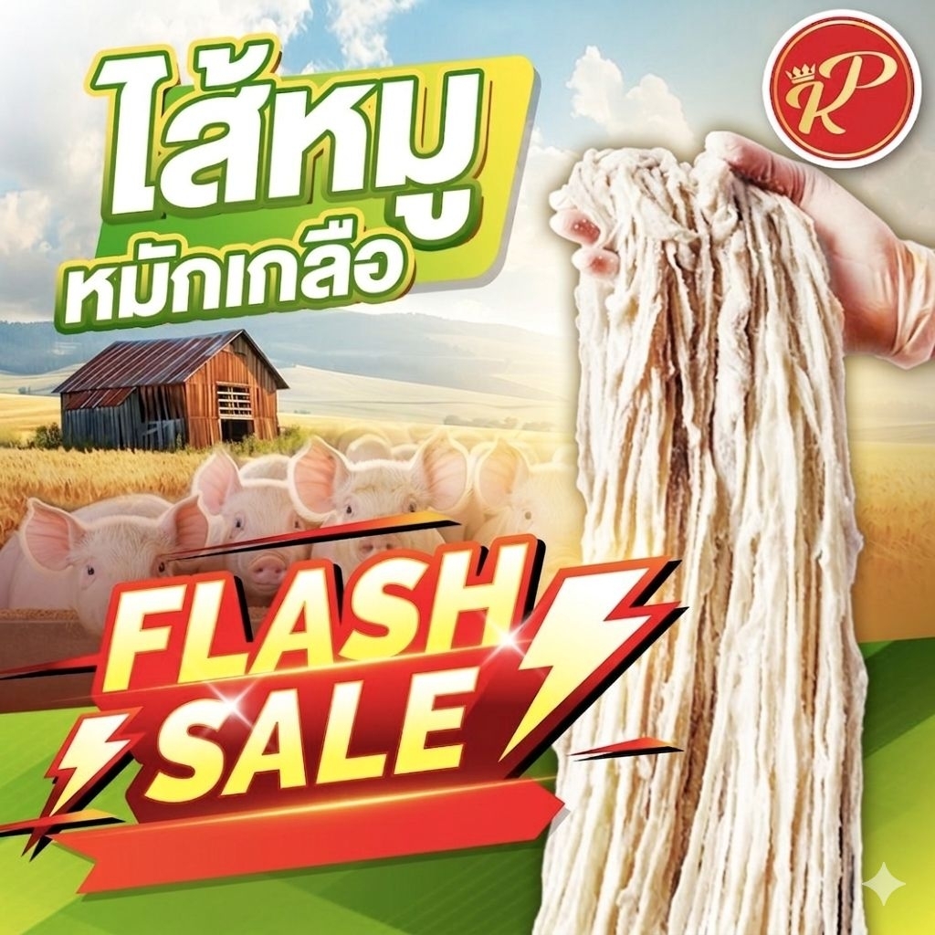 🧡 ไส้หมูหมักเกลือ ไส้เค็มหมูแช่แข็ง ไส้หมักเกลือ ไส้หมู ไส้แห้ง ไส้กรอกอีสาน กุนเชียง แหนม