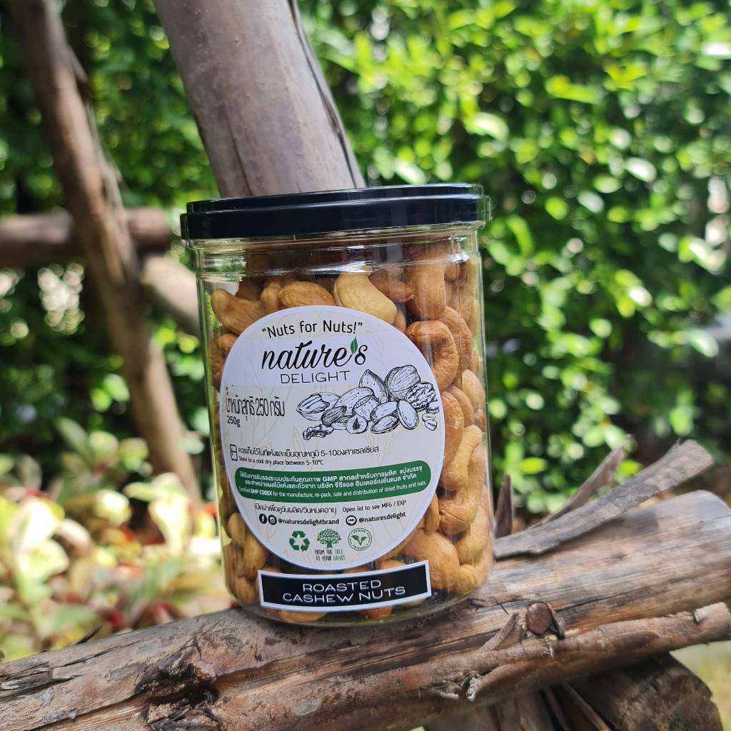 Nature's Delight Roasted Cashew Nuts 250g / เม็ดมะม่วงหิมพานต์อบ 250 กรัม ตราเนเจอร์ส ดีไลท์