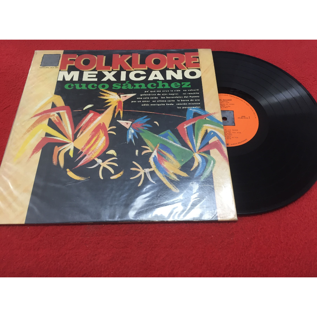 Folklore Mexicano -  Cuco Sánchez ขนาด 12 นิ้ว LP ร้าน PinHaiMusic B126