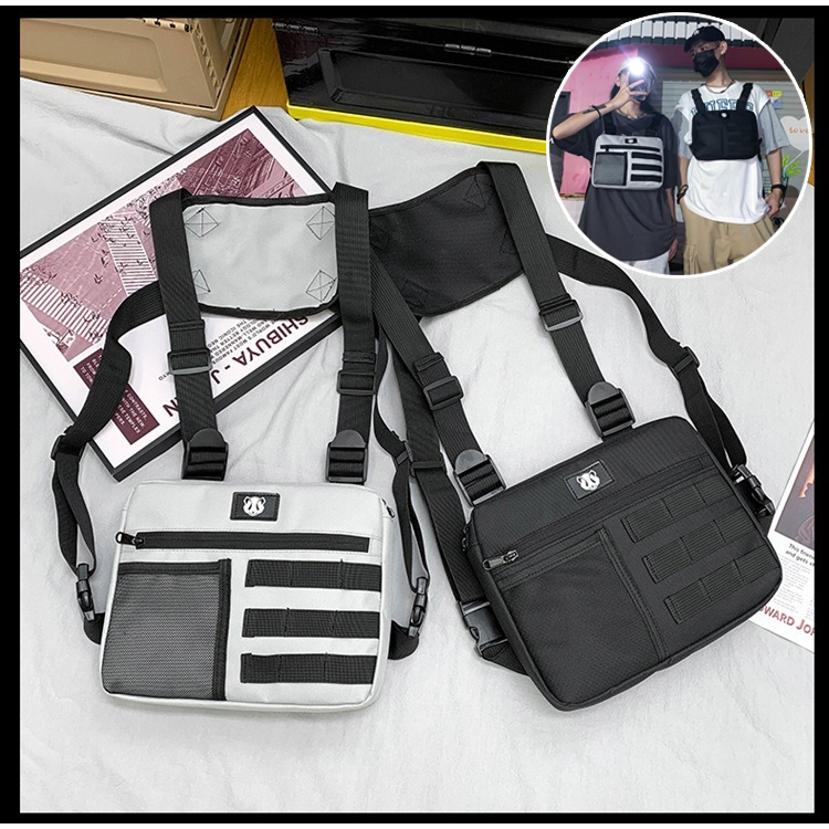 [Mfh1_] Chest Rig กระเป๋าคาดอก สไตล์ฮิปฮอป ไรเดอร์
