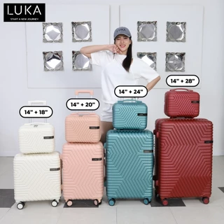 [1 แถม 1]LUKA กระเป๋าเดินทา ระเป๋าเดินทาง ล้อหมุนได้ 360 องศาอย่างมีสไตล์ น้ำหนัก เบา ประกัน5ปี
