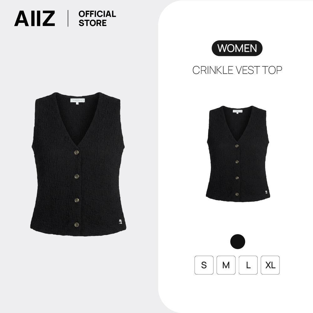 AIIZ (เอ ทู แซด) - AIIZ เสื้อกั๊กผู้หญิงผ้าย่น AIIZ Women's Crinkle Vest Top