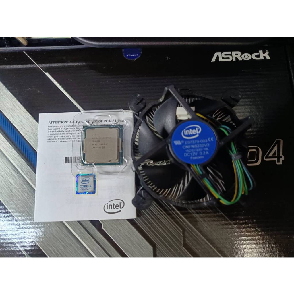 CPU Intel Core i5-8400 (Gen 8) แรงคุ้มค่า 6 คอร์แท้  มือสอง  + พัดลมเดิม พร้อมกล่อง สภาพใหม่มาก