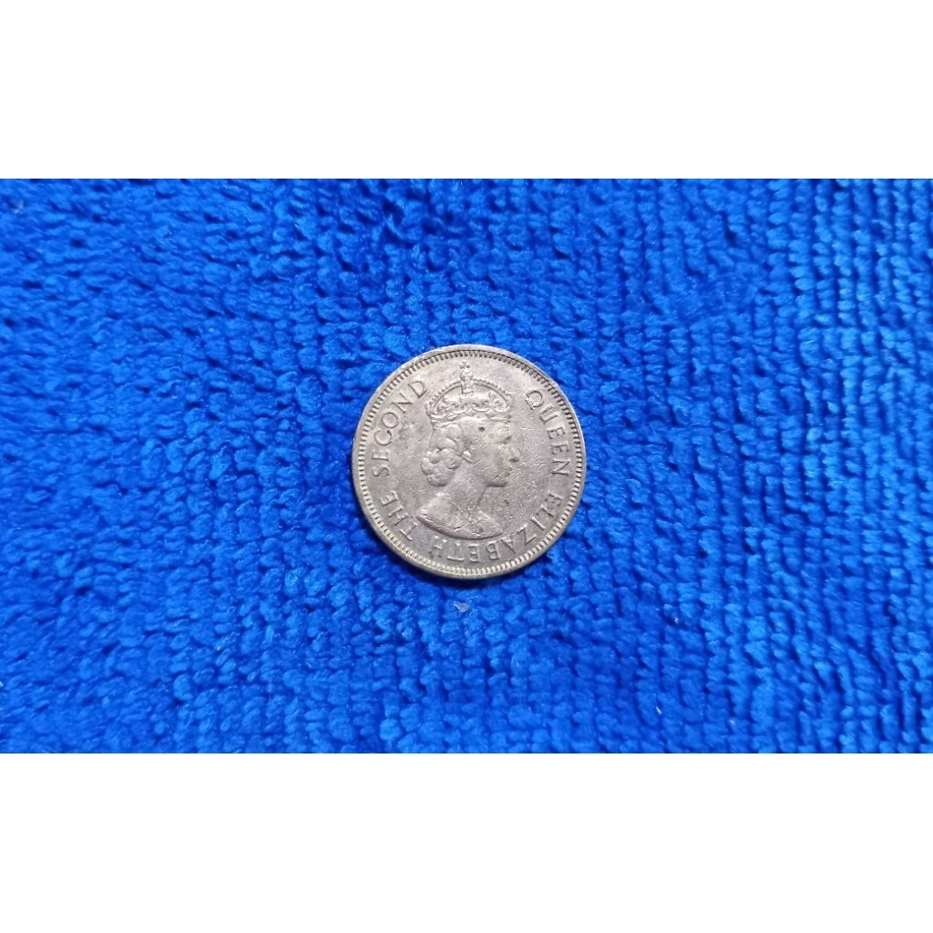 ( BK -606) เหรียญ 1974  10 เซนต์ ฮ่องกง  ( Hong- Kong 10 Cents )