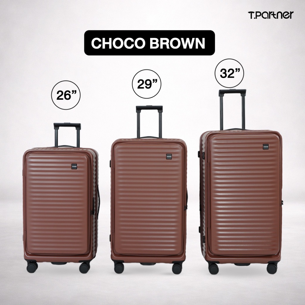 (ประกัน 3ปี) Tpartner Pro Trunk กระเป๋าเดินทางล้อลาก เปิดหน้า ทรงถัง ขยายข้างได้ จุเยอะกว่าเดิม ราคา ถูกที่สุด ดีลบีเคเค แกลเลอรีภาพที่ 8