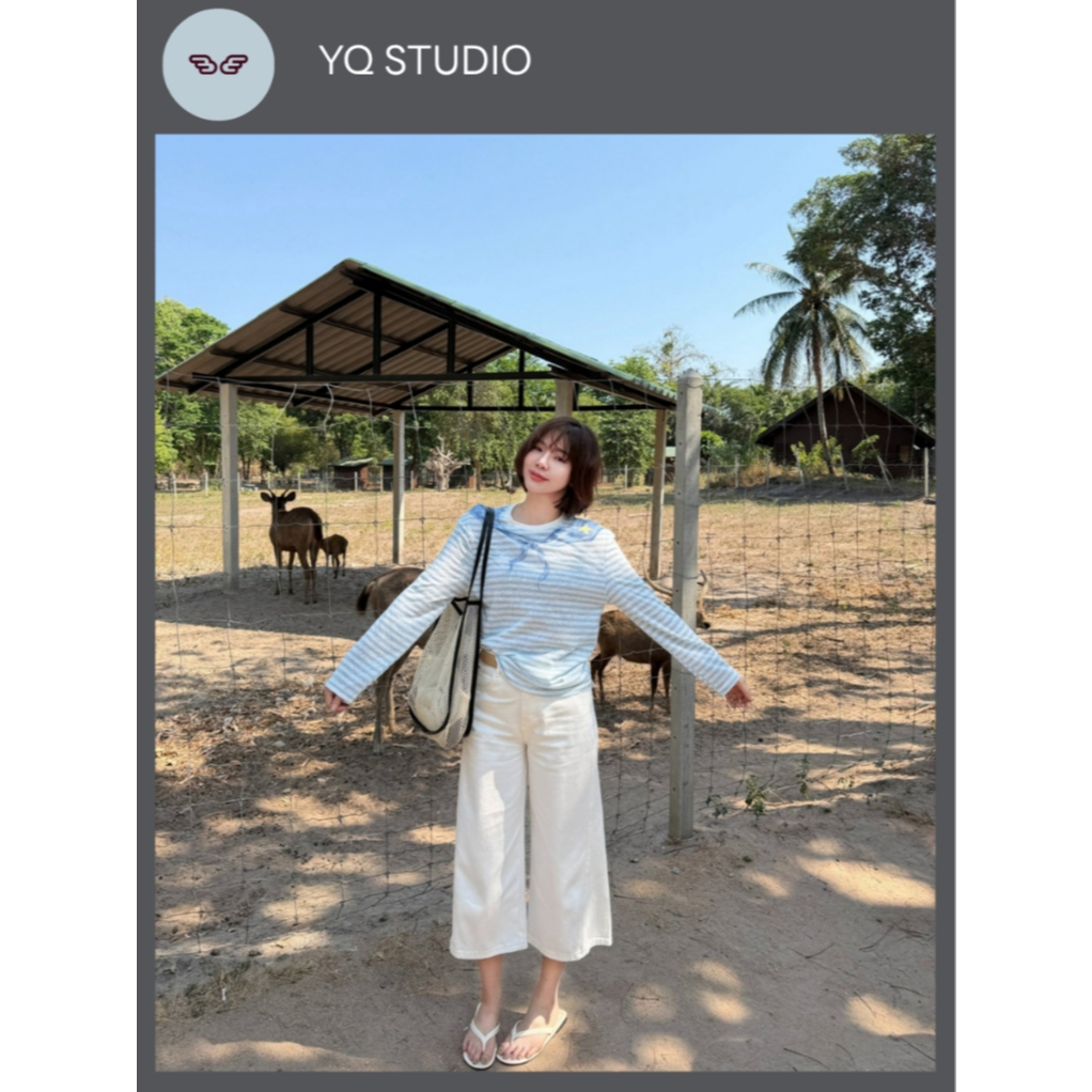 A679 YQ KOREAN SHOP Piper Jeans กางเกงยีนส์ 7 ส่วน