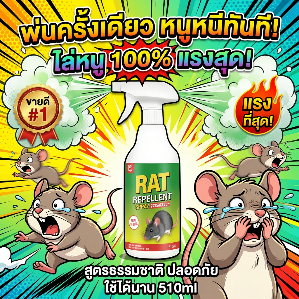 🐀หนูไม่กล้าเข้าใกล้เลย🐭SKy ยาไล่หนู สเปรย์ไล่หนู เครื่องไล่หนู 510ml ไล่หนู ในห้องเครื่องรถยนต์ ในรถยนต์ ในบ้าน