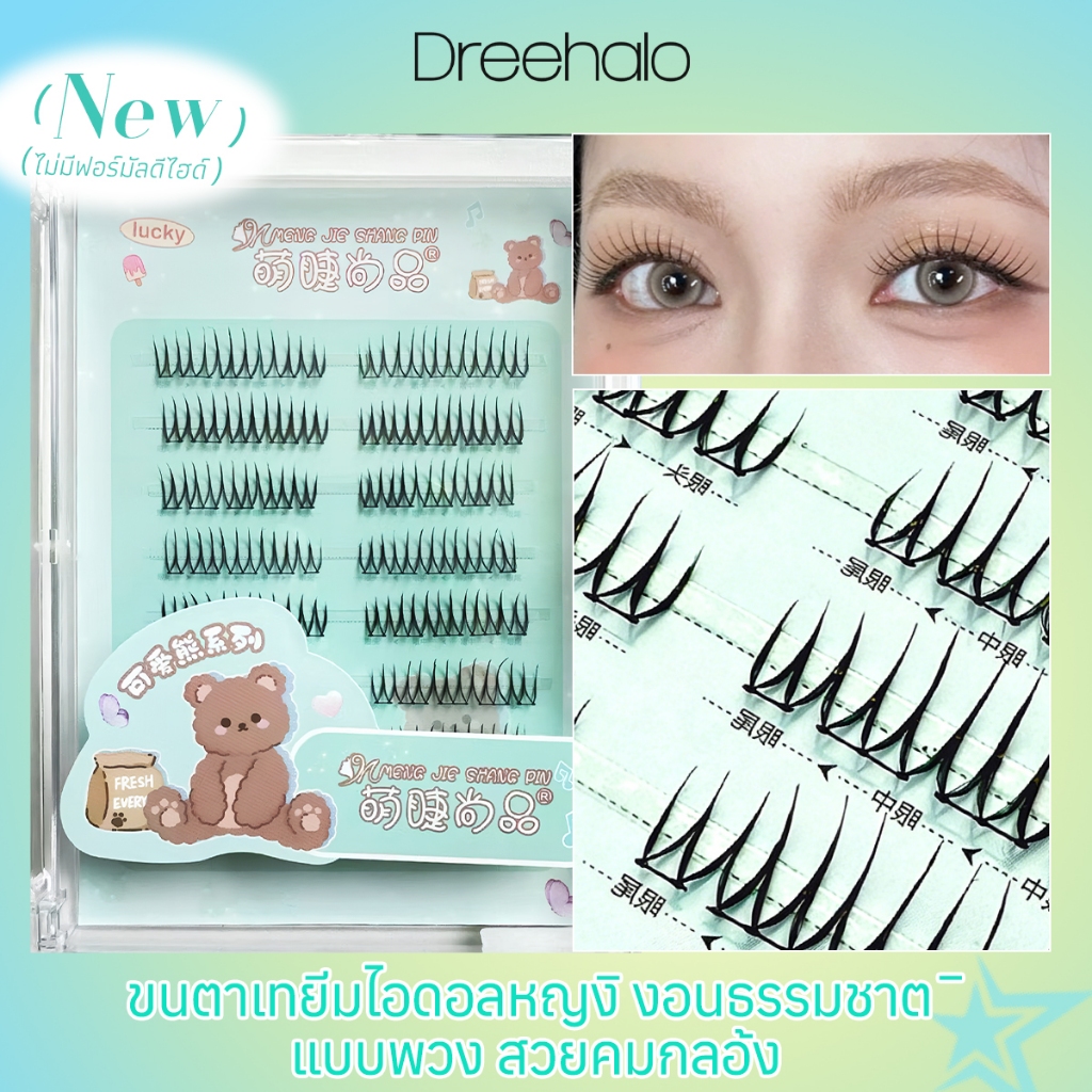 Dreehalo  ซีรีส์ไอดอลลุคทุกวันขนตาสไตล์ไอดอล ลุคเด่นแบบไอดอล ตาคม มีพลัง  F292