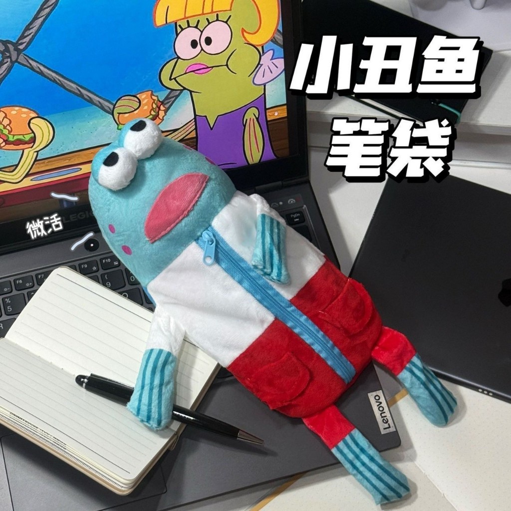 ส่งจากไทย🐟กระเป๋าดินสอ สพันจ์บ็อบสแควร์แพนส์ ปลาลูกค้า ที่ใส่ดินสอ customer pencil case 86039