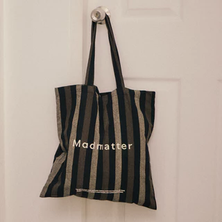 Madmatter - Logo Tote Bag กระเป๋าผ้าลายทาง