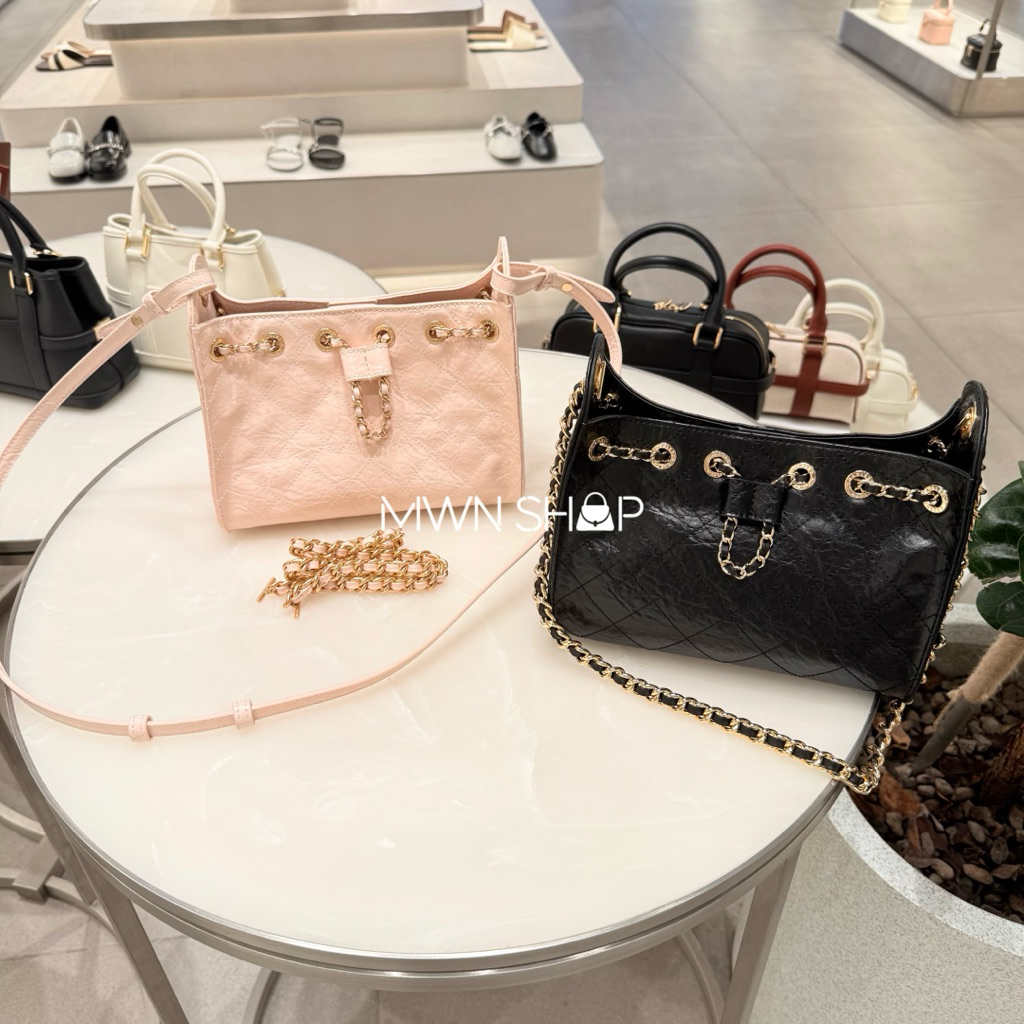 Charles&keith กระเป๋า duo m มีโค้ดลด20% สะพายข้าง สะพายไหล่ พร้อมถุงผ้า ถุงกระดาษ ของแท้จากชอป