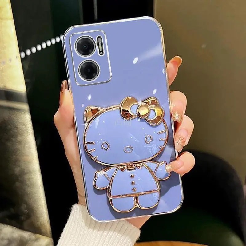 เคส คิตตี้ ตั้งได้ สำหรับ oppo Reno8T Reno7Z 8Z Reno10 Reno10F Reno10prop+ A98 A3S A83ฝาหลังแบบนิ่มน
