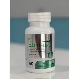 (แพ็คเกจใหม่ ล็อตใหม่) แคลดีไลฟ์ ส่งฟรี!(ของแท้ 100%) CAL D-LIFE (แคลเซียม แอล-ทรีโอเนต 1,190 mg + วิตามินดี 3, 60 เม็ด)