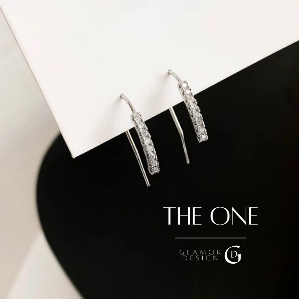 GLAMOR✨ต่างหูเงินแท้ The One ตะขอเกี่ยวหูแบบ1เส้น เรียบง่ายและสง่างาม ใส่สบายไร้ระคาย ใส่ได้ทุกฤดู