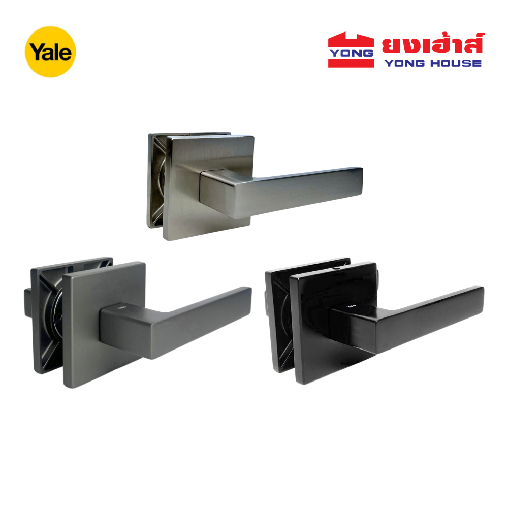 YALE มือจับก้านโยก Mortise Lock ห้องทั่วไป ห้องน้ำ AL004BLK สีดำ AL004GG สีเทา AL004SN สีนิกเกิล