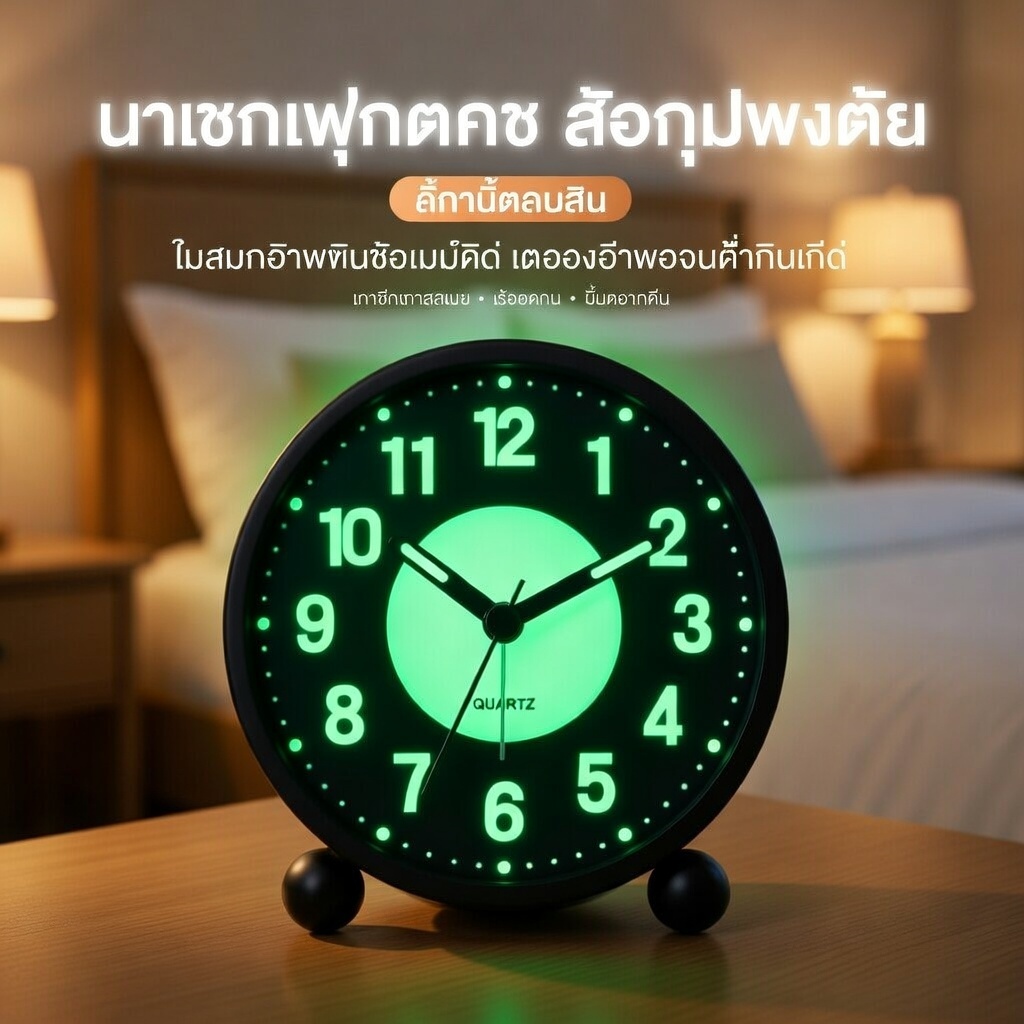 🎀พร้อมส่งในไทย🎀นาฬิกาปลุกวินเทจ 4 นิ้ว กระดิ่งคู่ นาฬิกาปลุกเสียงดัง นาฬิกาตั้งโต๊ะ นาฬิกาติดผนัง นาฬิกาปลุกเรืองแสง